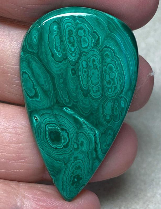 Teardrop 47x28mm Malachite Cabochon 11