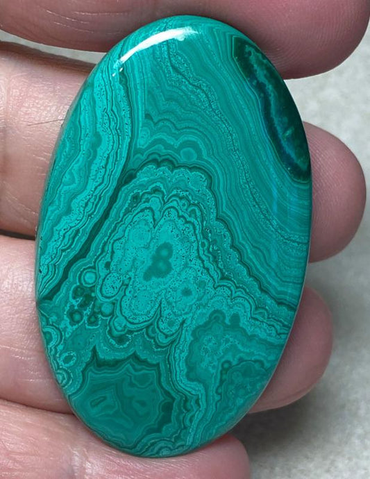 Oval 49x30mm Malachite Cabochon 12