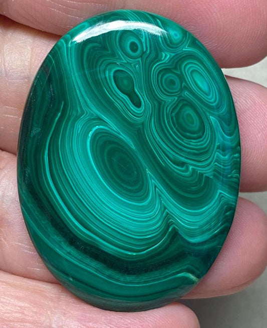 Oval 44x32mm Malachite Cabochon 22