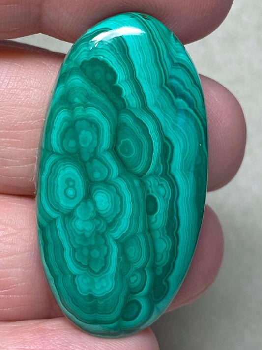 Oval 42x21mm Malachite Cabochon 24