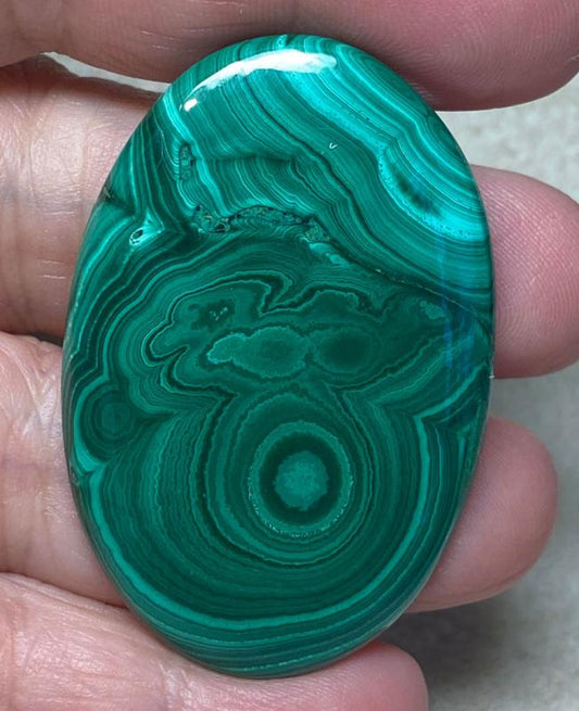 Oval 50x33mm Malachite Cabochon 27