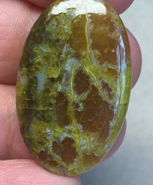 Oval 36x22mm Light Green Opal Cabochon 31