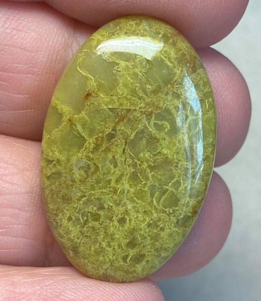 Oval 32x21mm Light Green Opal Cabochon 38