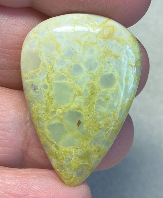 Teardrop 35x24mm Light Green Opal Cabochon 39