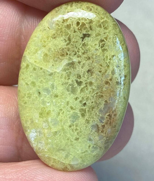 Oval 33x21mm Light Green Opal Cabochon 43