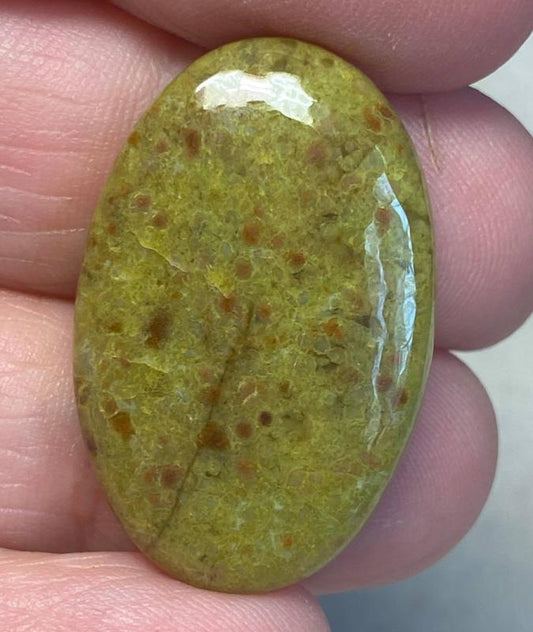 Oval 30x20mm Light Green Opal Cabochon 48
