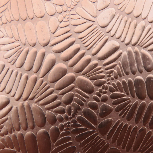 0.55 Thick 60x60mm Bare Copper Plate Alien Design 09
