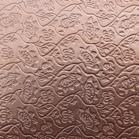0.55 Thick 60x60mm Bare Copper Plate Lotus Design 15