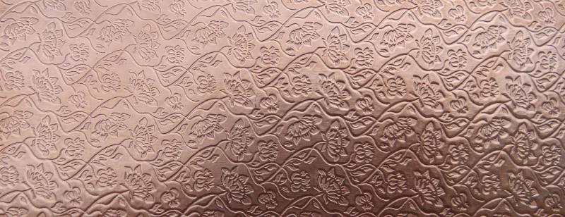 0.55 Thick 60x60mm Bare Copper Plate Lotus Design 15