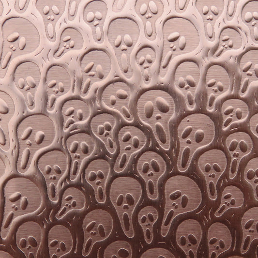 0.55 Thick 60x60mm Bare Copper Plate Scream Design 21