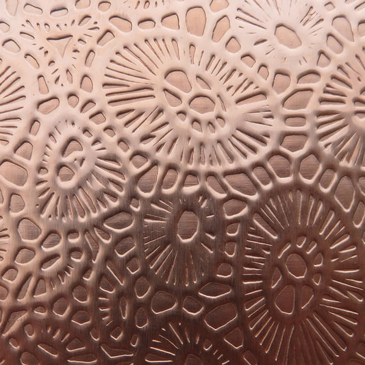 0.55 Thick 60x60mm Bare Copper Plate Psychedelic Jellyfish Design 24