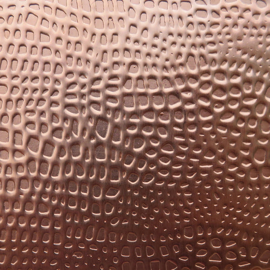 0.55 Thick 60x60mm Bare Copper Plate Reptile Skin Design 25