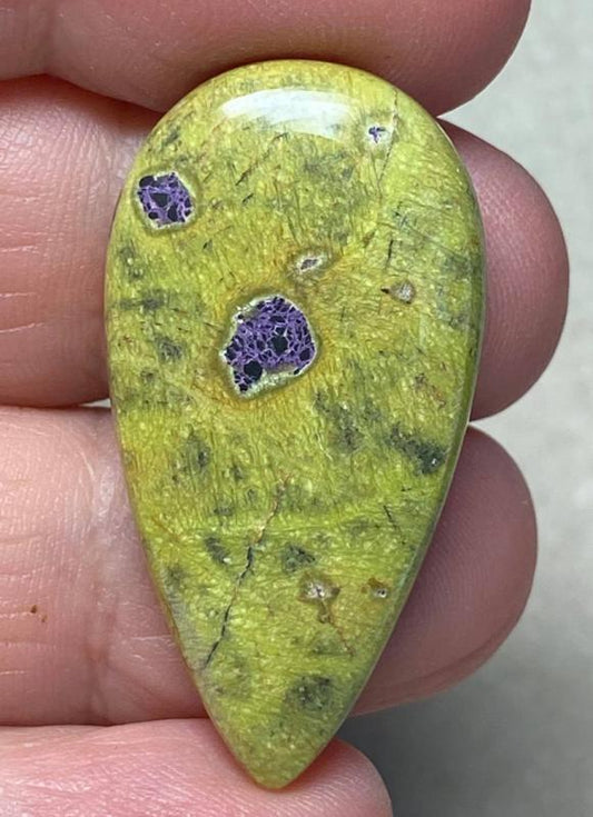 Teardrop 37x19mm Atlantasite Cabochon 15
