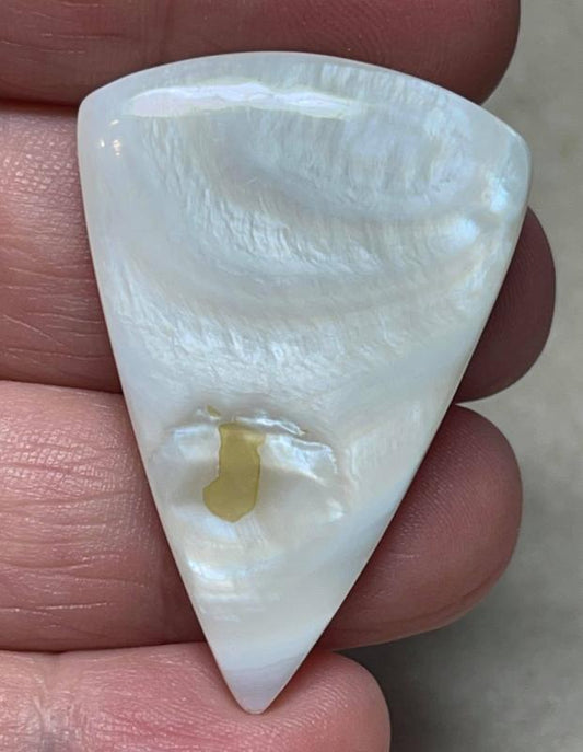 Freeform 42x29mm Mother of Pearl Cabochon 23