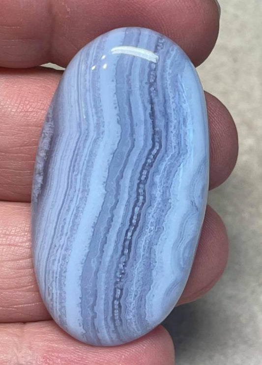 Oval 45x24mm Blue Lace Agate Cabochon 12