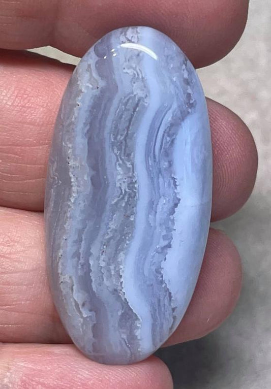 Oval 42x20mm Blue Lace Agate Cabochon 29