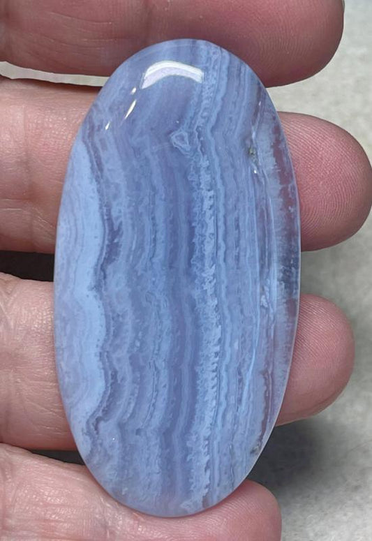 Oval 56x29mm Blue Lace Agate Cabochon 30