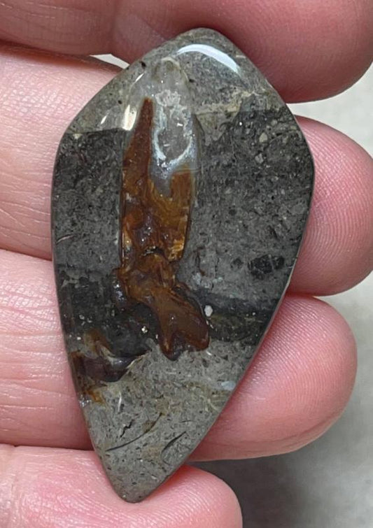 Freeform 43x23mm Rock Chalcedony Cabochon 04