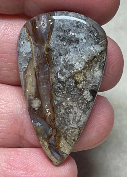 Teardrop 40x23mm Rock Chalcedony Cabochon 08