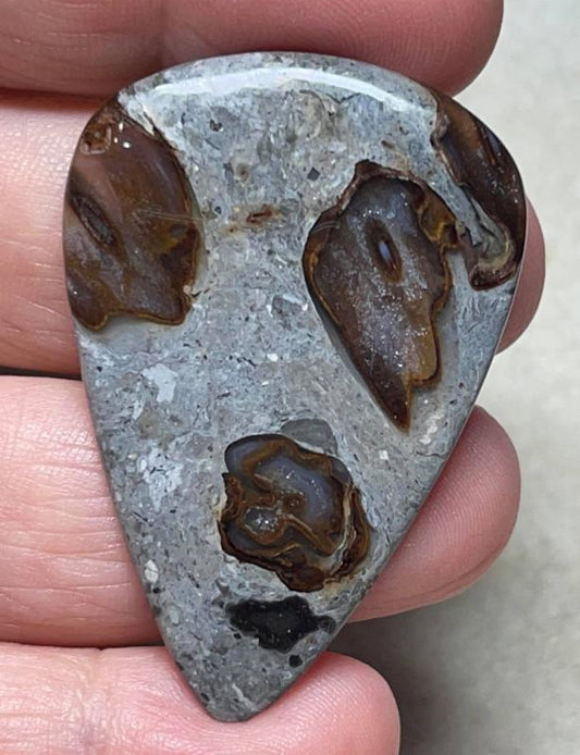 Teardrop 47x32mm Rock Chalcedony Cabochon 11