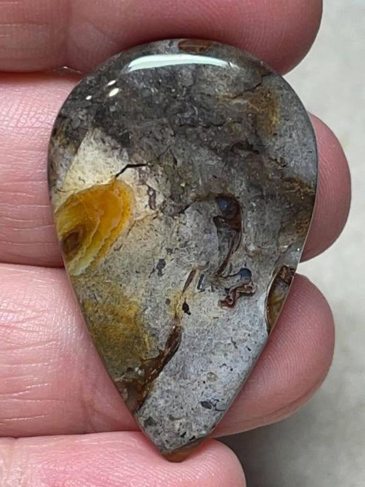 Teardrop 40x25mm Rock Chalcedony Cabochon 21