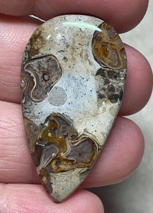 Teardrop 40x22mm Rock Chalcedony Cabochon 32