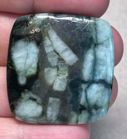 Rectangle 35x34mm Emerald Cabochon 06