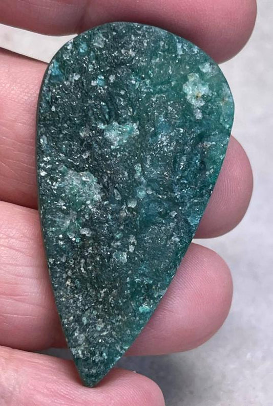 Teardrop 49x26mm Druzy Green Aventurine Cabochon 19