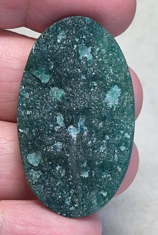 Oval 42x25mm Druzy Green Aventurine Cabochon 20