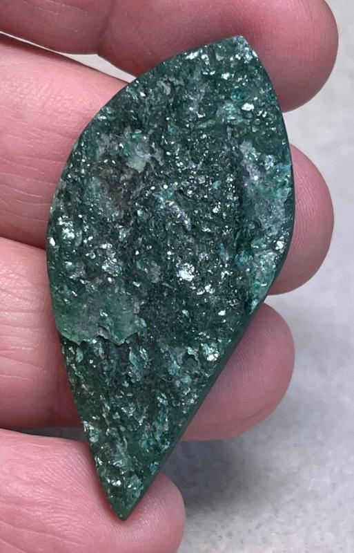 Freeform 49x24mm Druzy Green Aventurine Cabochon 22