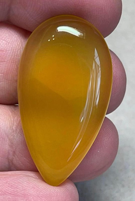 Teardrop 37x20mm Gold Onyx Cabochon 04