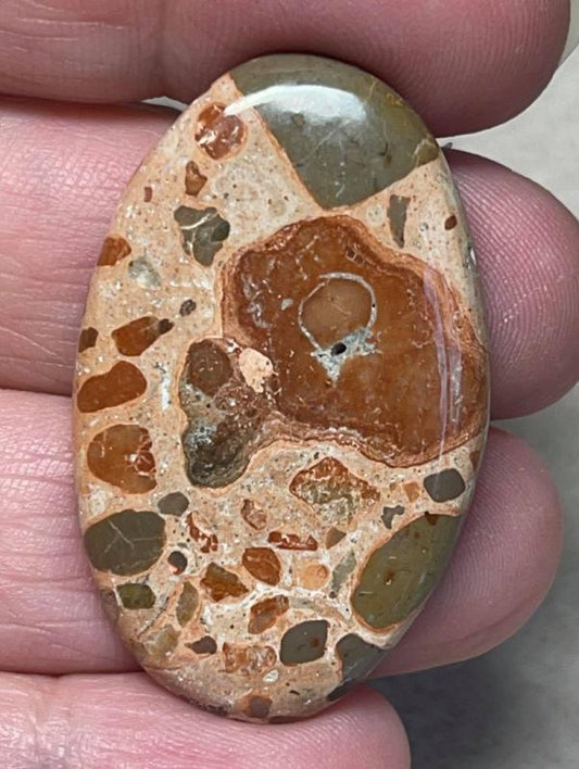 Oval 40x25mm Leopardite Jasper Cabochon 24
