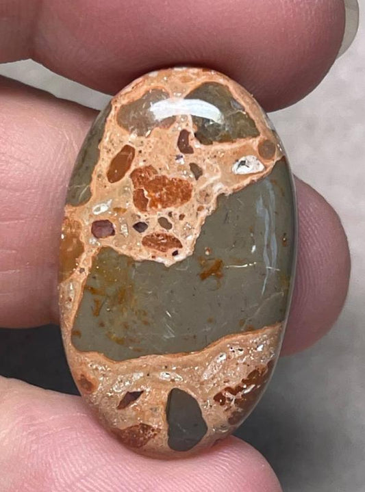Oval 31x17mm Leopardite Jasper Cabochon 31