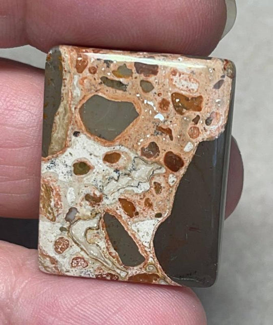 Rectangle 29x23mm Leopardite Jasper Cabochon 32