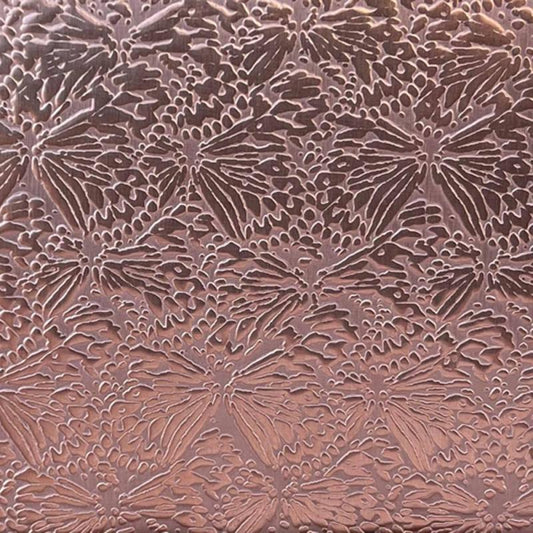 0.55 Thick 60x60mm Bare Copper Plate Butterflies Design 42