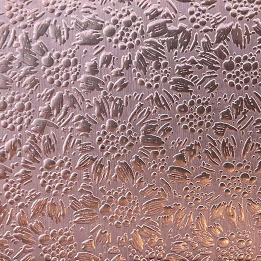 0.55 Thick 60x60mm Bare Copper Plate Sunflowers Design 61