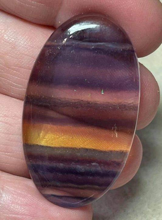Oval 42x25mm Fluorite Cabochon 34