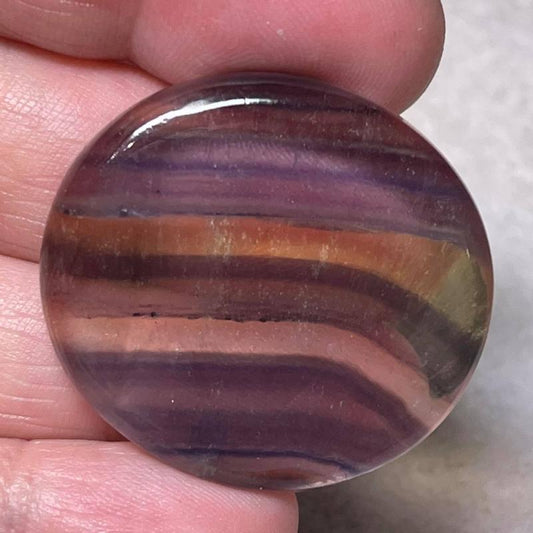 Oval 35x32mm Fluorite Cabochon 37
