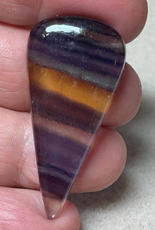 Teardrop 44x21mm Fluorite Cabochon 38