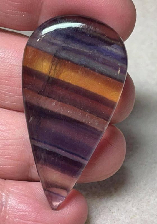 Teardrop 48x25mm Fluorite Cabochon 41