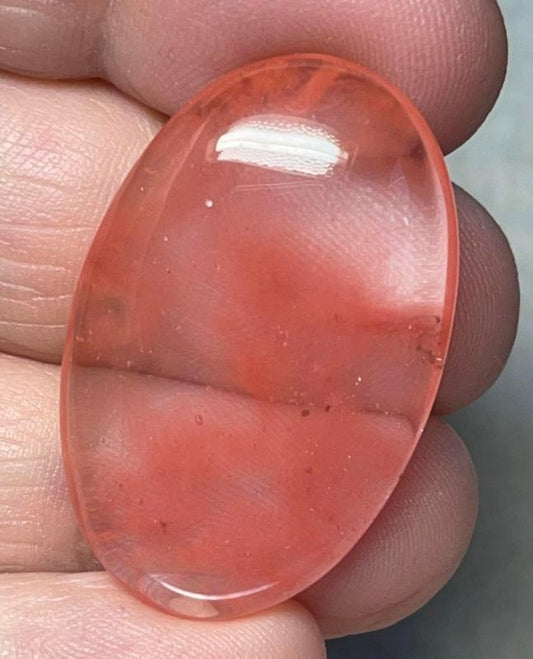 Oval 35x22mm Cherry Quartz Cabochon 02