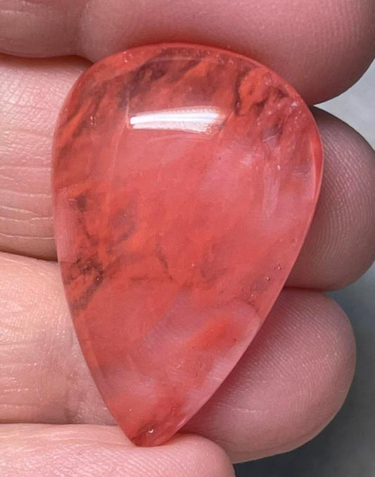 Teardrop 33x22mm Cherry Quartz Cabochon 05
