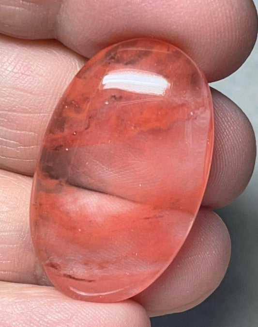Oval 34x21mm Cherry Quartz Cabochon 11