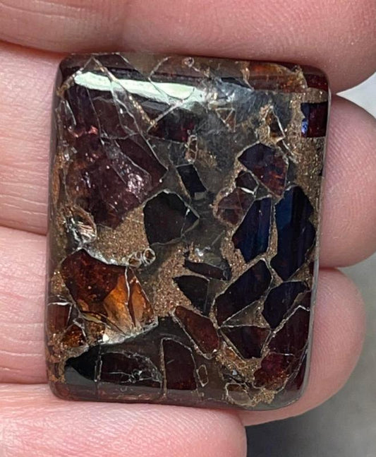 Rectangle 30x23mm Mohave Garnet Cabochon 02