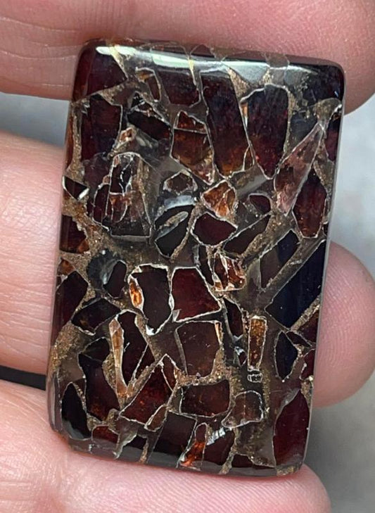Rectangle 37x24mm Mohave Garnet Cabochon 03