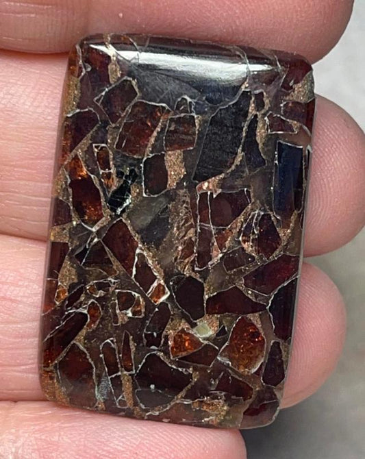 Rectangle 36x23mm Mohave Garnet Cabochon 04