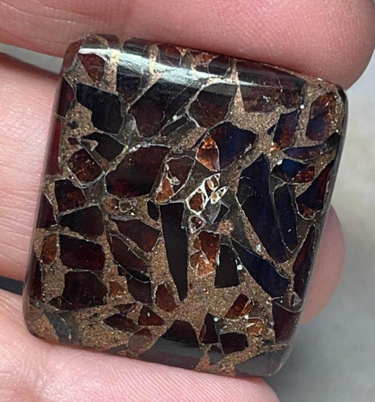 Rectangle 30x27mm Mohave Garnet Cabochon 10