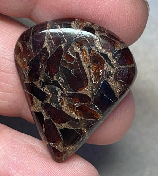 Teardrop 30x26mm Mohave Garnet Cabochon 11