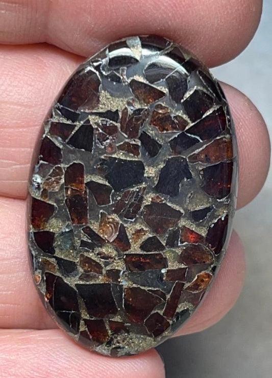Oval 37x24mm Mohave Garnet Cabochon 15