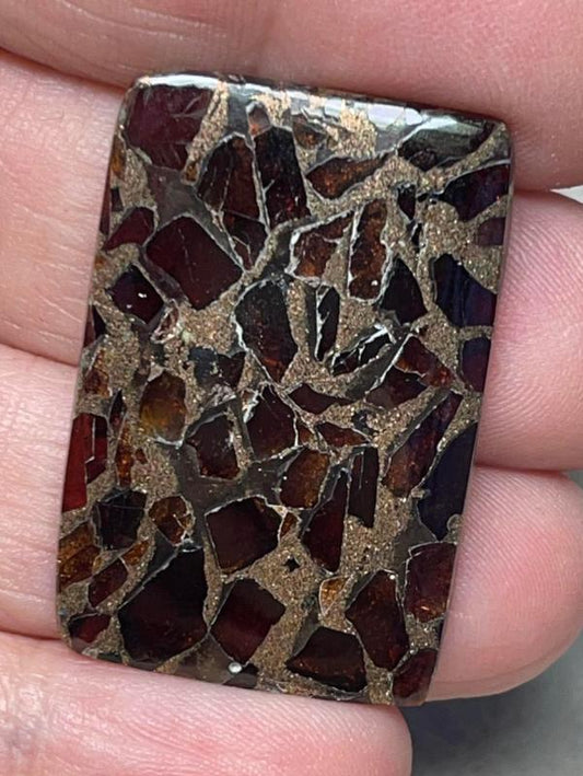 Rectangle 35x23mm Mohave Garnet Cabochon 20